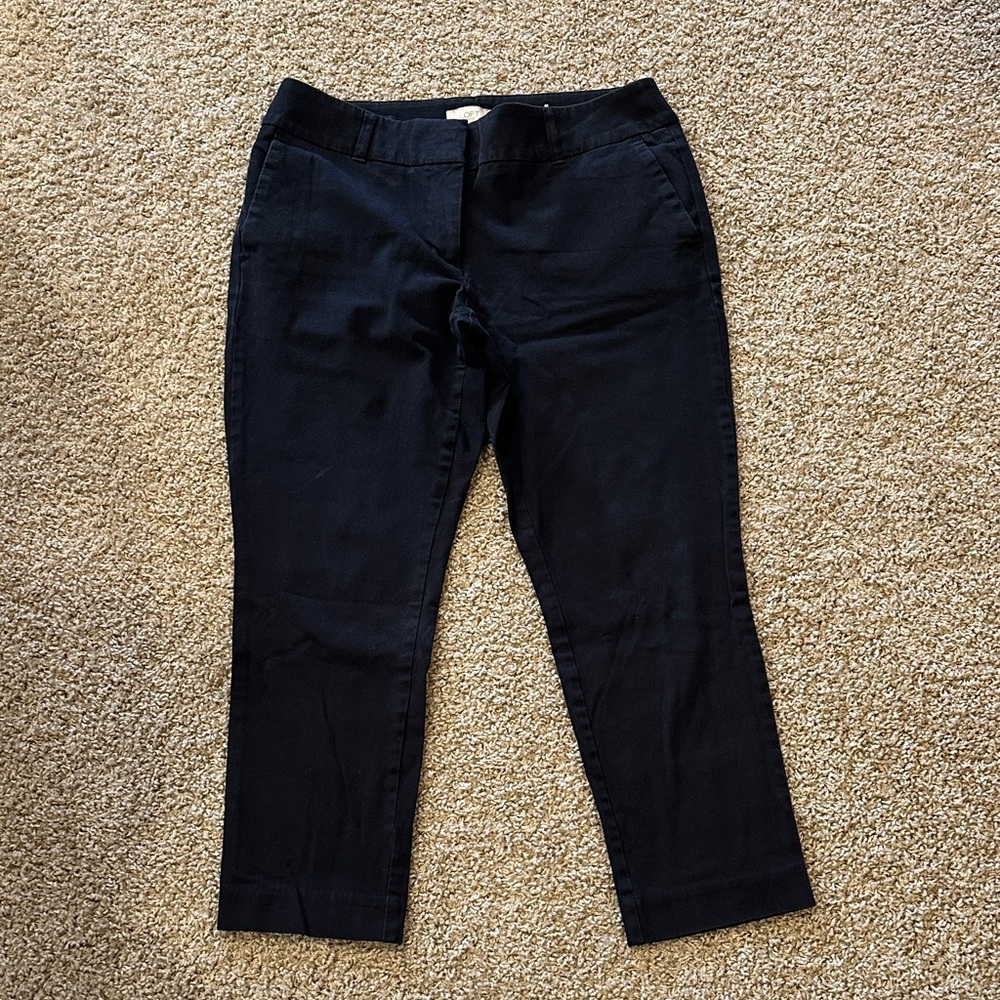 LOFT Curvy Skinny Ankle Pants - Black